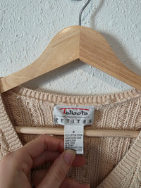 Vintage Talbots Cable Knit Cotton Cardigan (XS/S)