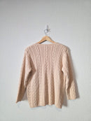 Vintage Talbots Cable Knit Cotton Cardigan (XS/S)