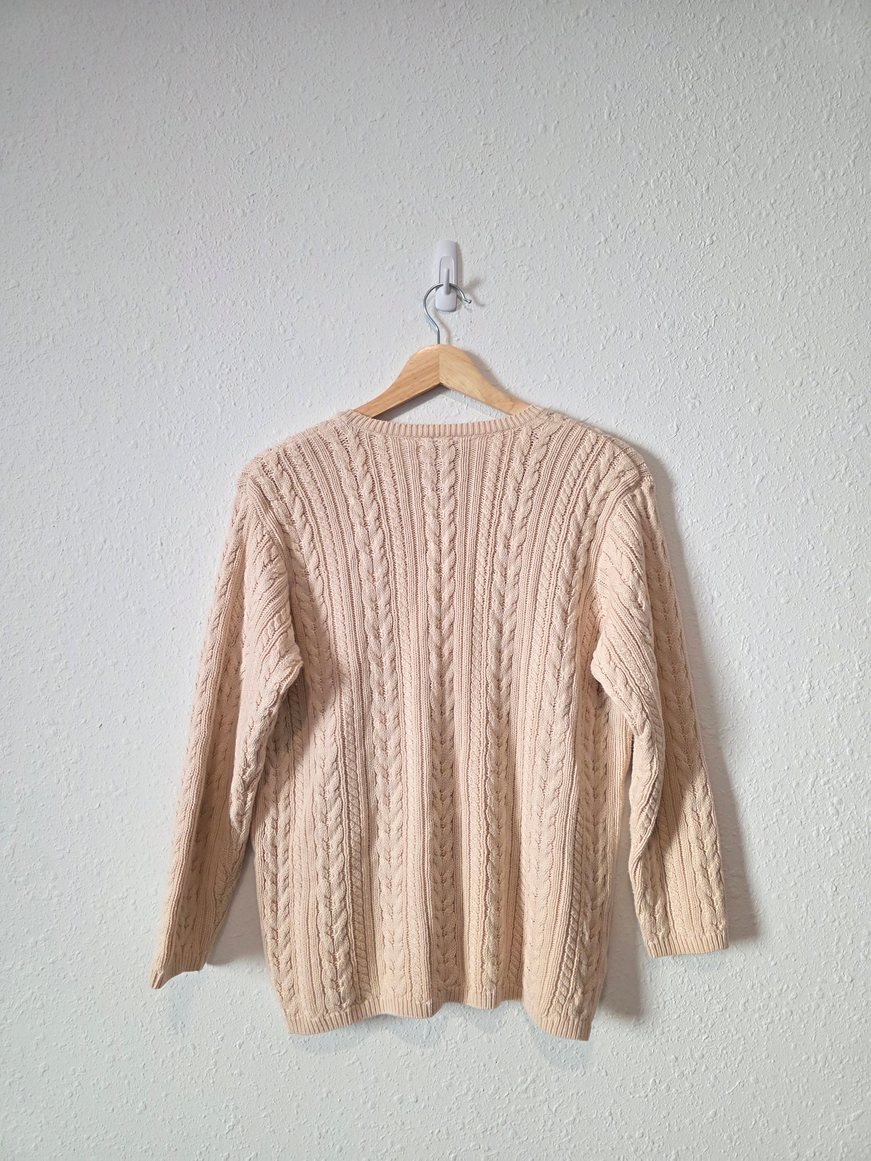 Vintage Talbots Cable Knit Cotton Cardigan (XS/S)