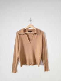 J.Crew Camel V Neck Sweater (XS)