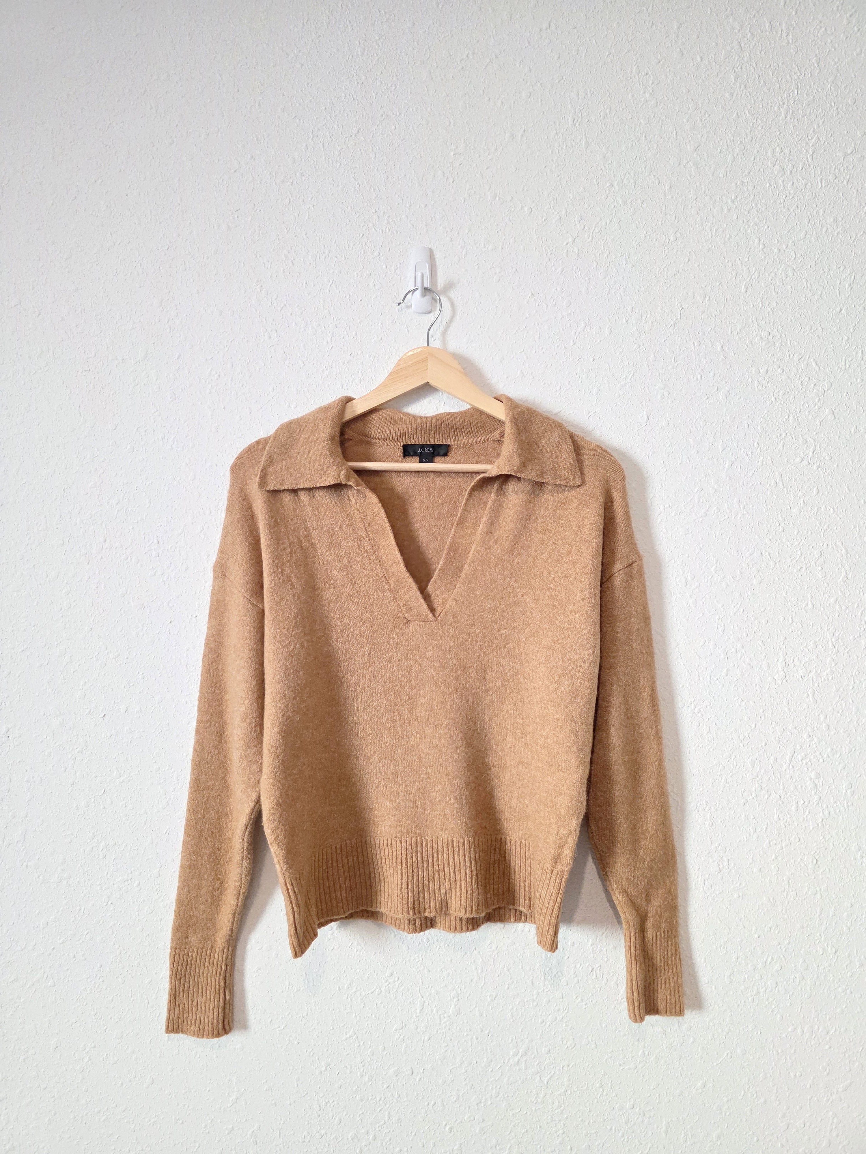 J.Crew Camel V Neck Sweater (XS)