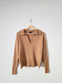 J.Crew Camel V Neck Sweater (XS)