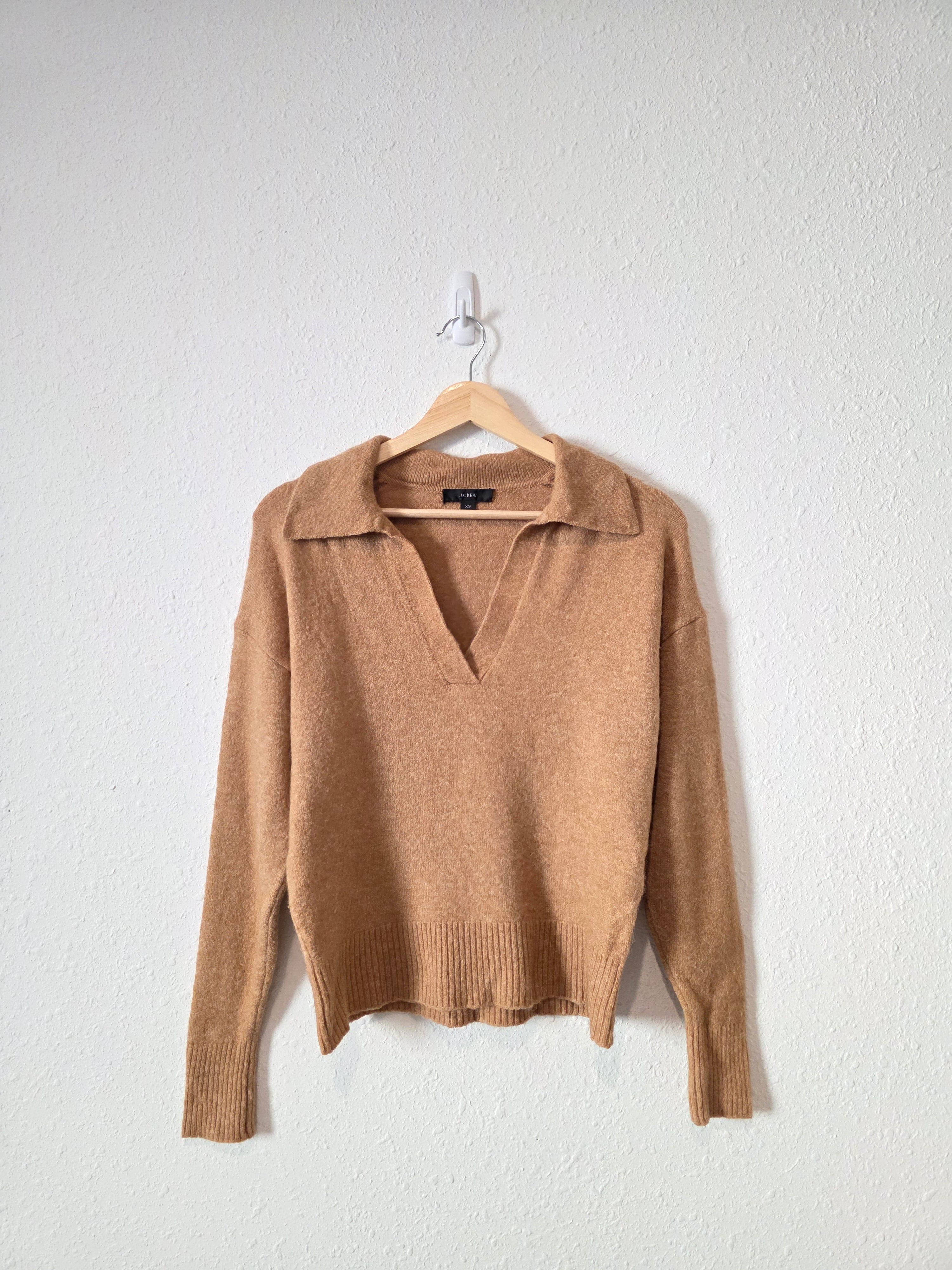 J.Crew Camel V Neck Sweater (XS)
