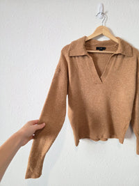J.Crew Camel V Neck Sweater (XS)
