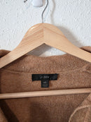 J.Crew Camel V Neck Sweater (XS)