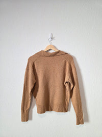 J.Crew Camel V Neck Sweater (XS)