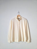 Lands End Waffle Henley Top (M)