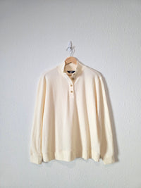 Lands End Waffle Henley Top (M)
