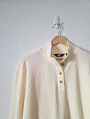 Lands End Waffle Henley Top (M)
