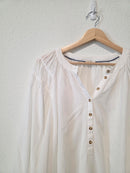 Anthropologie Pilcro Puff Sleeve Blouse (M)