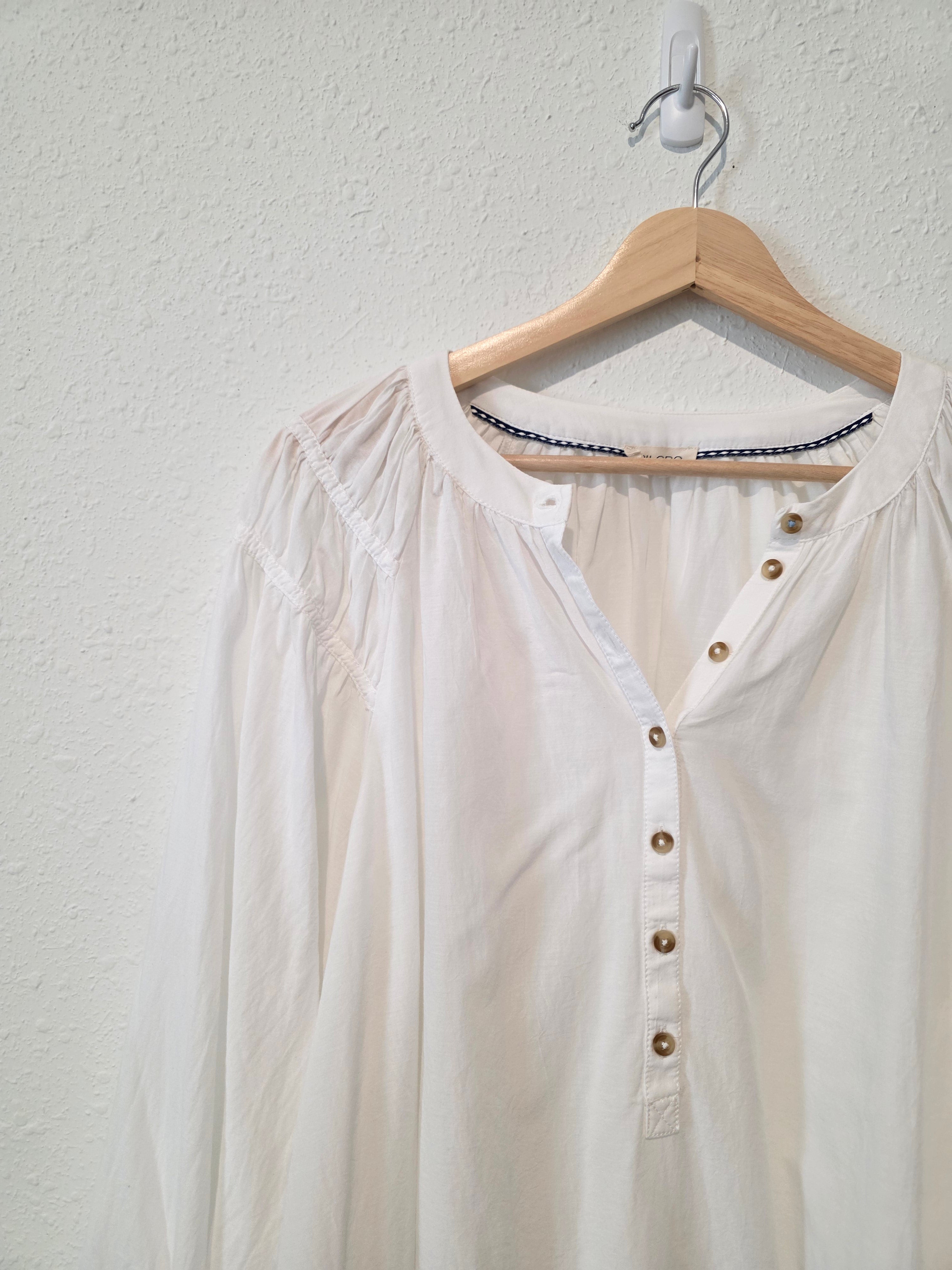 Anthropologie Pilcro Puff Sleeve Blouse (M)