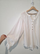 Anthropologie Pilcro Puff Sleeve Blouse (M)
