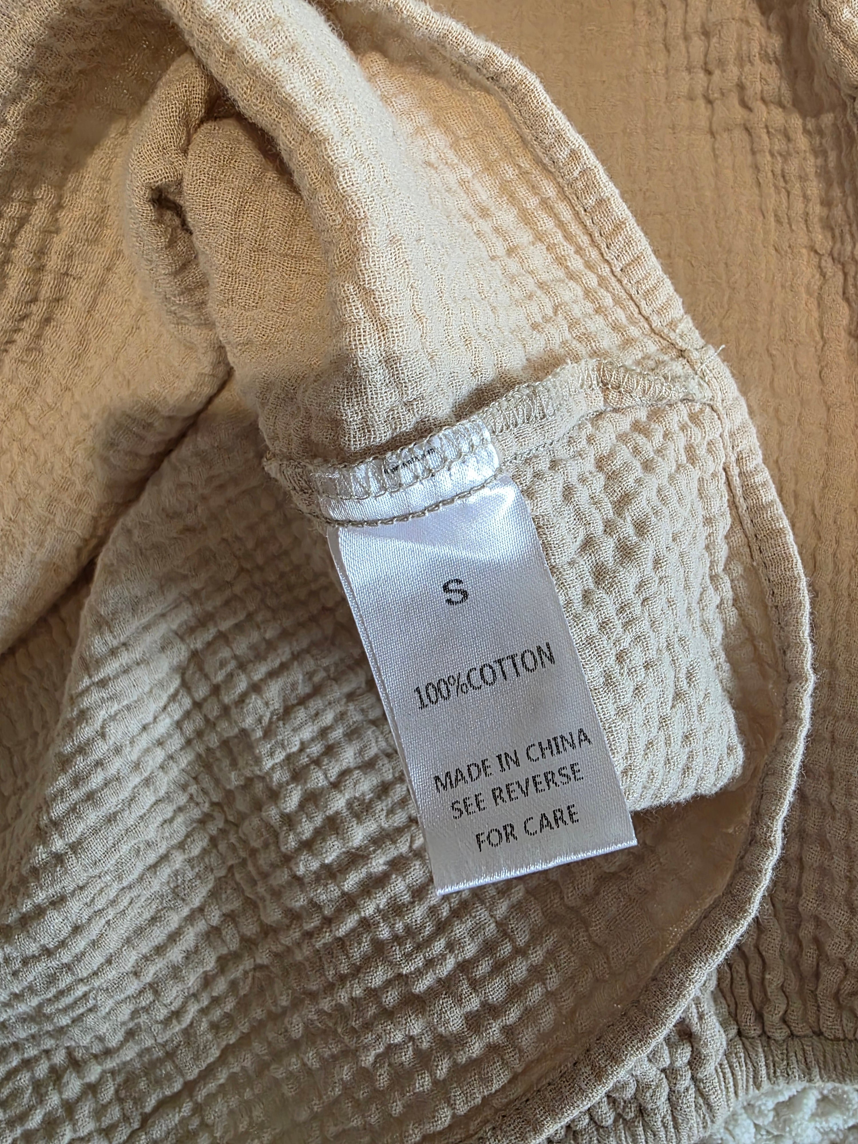 Wishlist Muslin Babydoll Button Back Top (S)