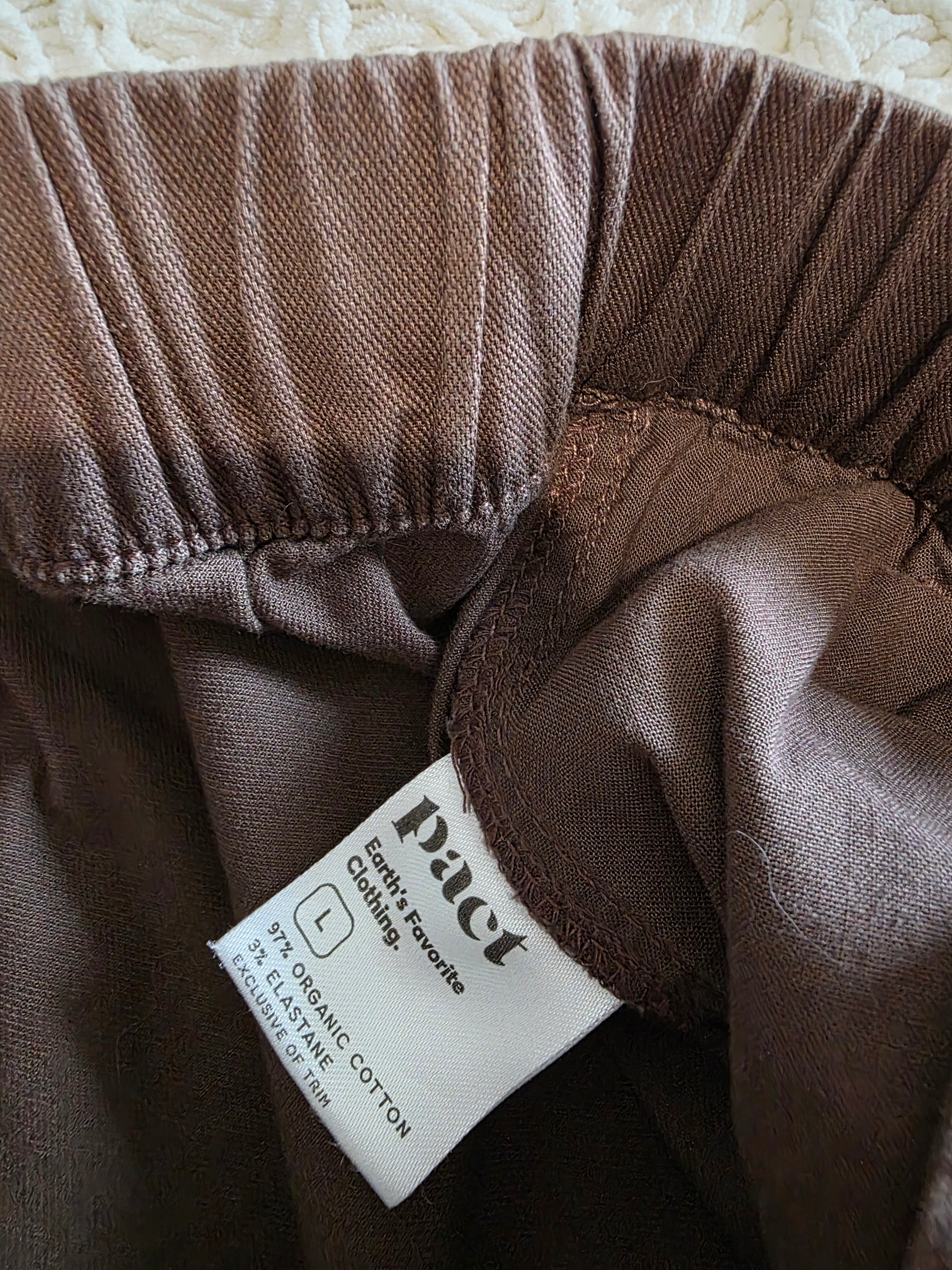 Pact Brown Wide Leg Pants (L)