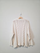 Quince Chunky Cable Knit Cardigan (S)