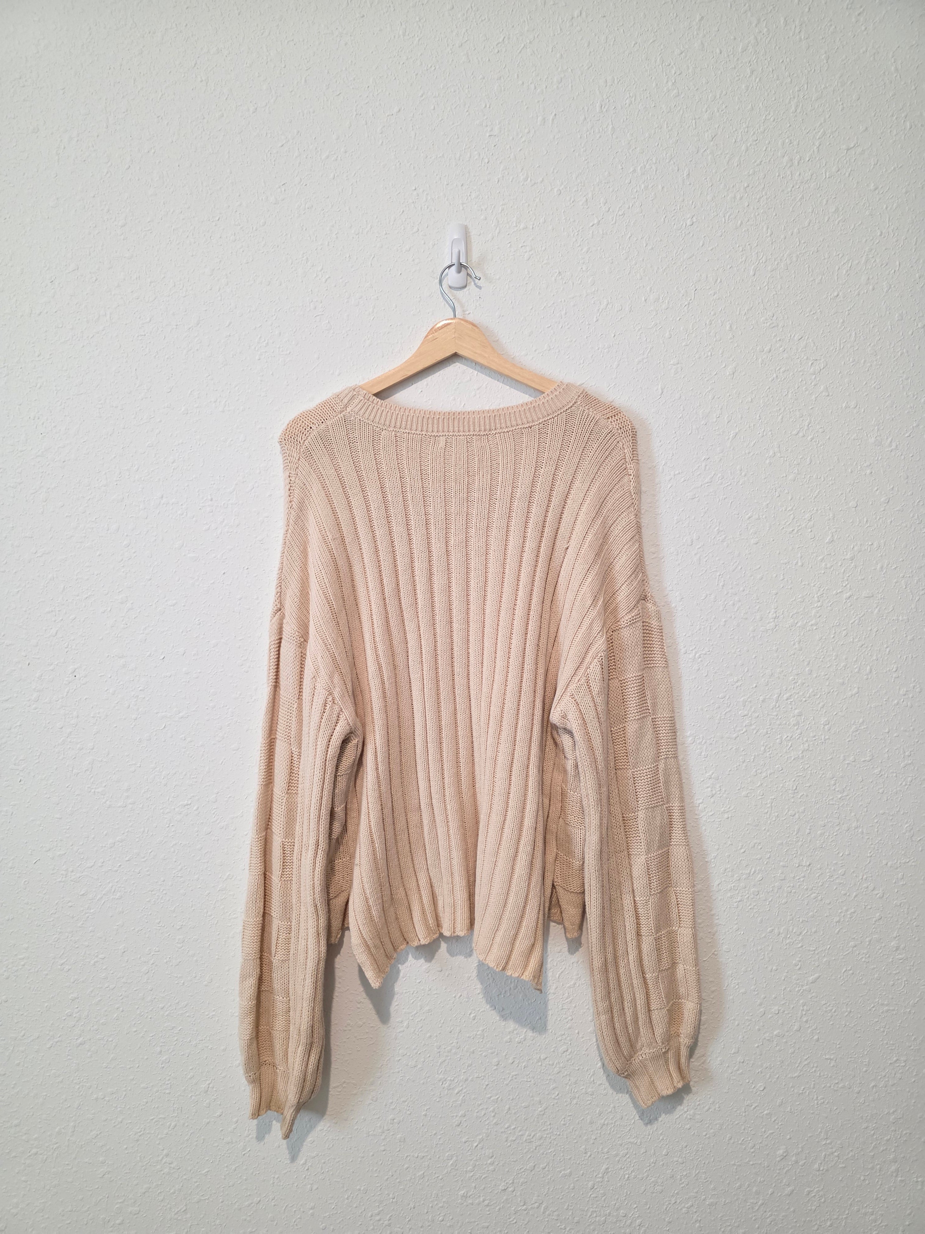 Z Supply Neutral Checkered Sweater (XL)