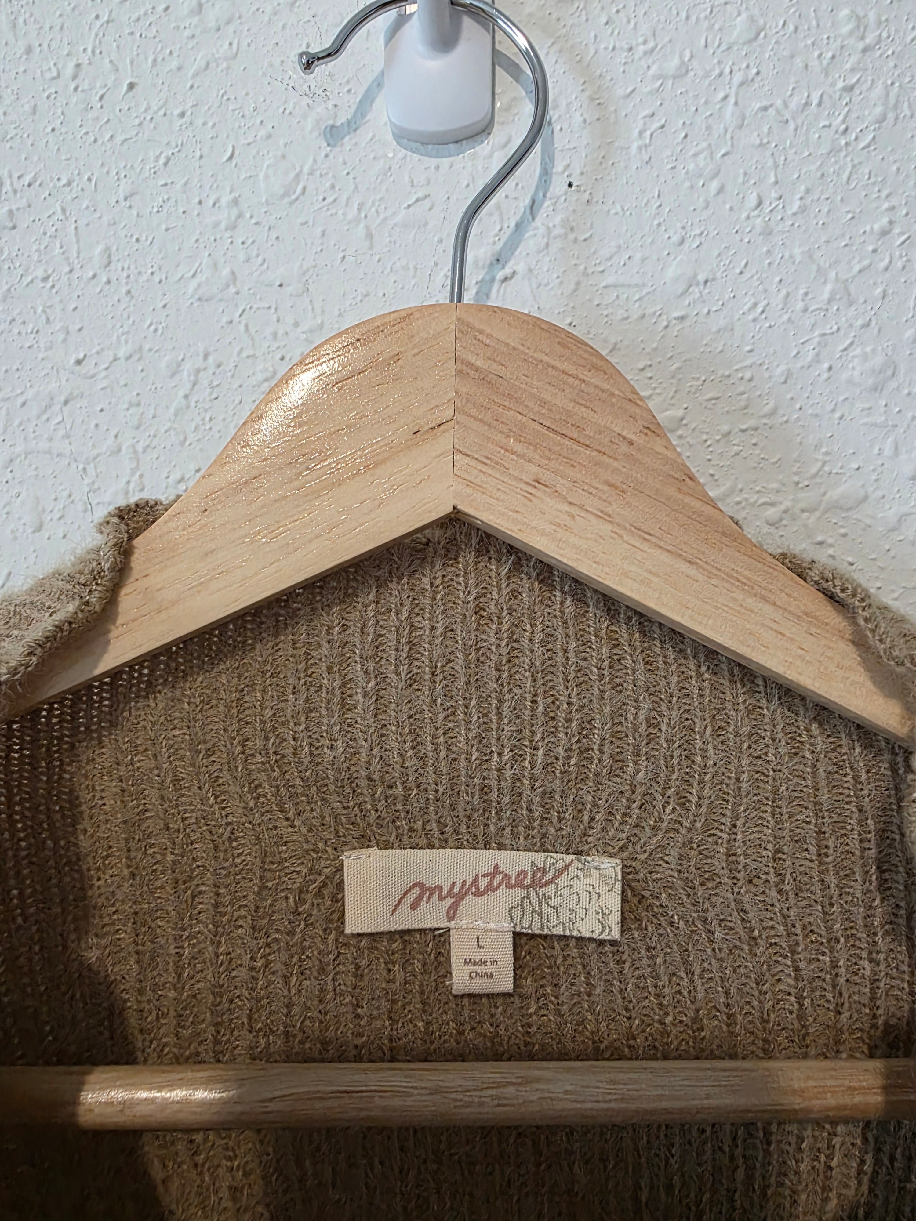Mystree Ruffle Mockneck Sweater (L)