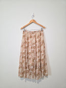 Aerie Floral Midi Skirt (M)