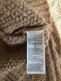 Brown Cable Knit Cardigan Sweater (L)