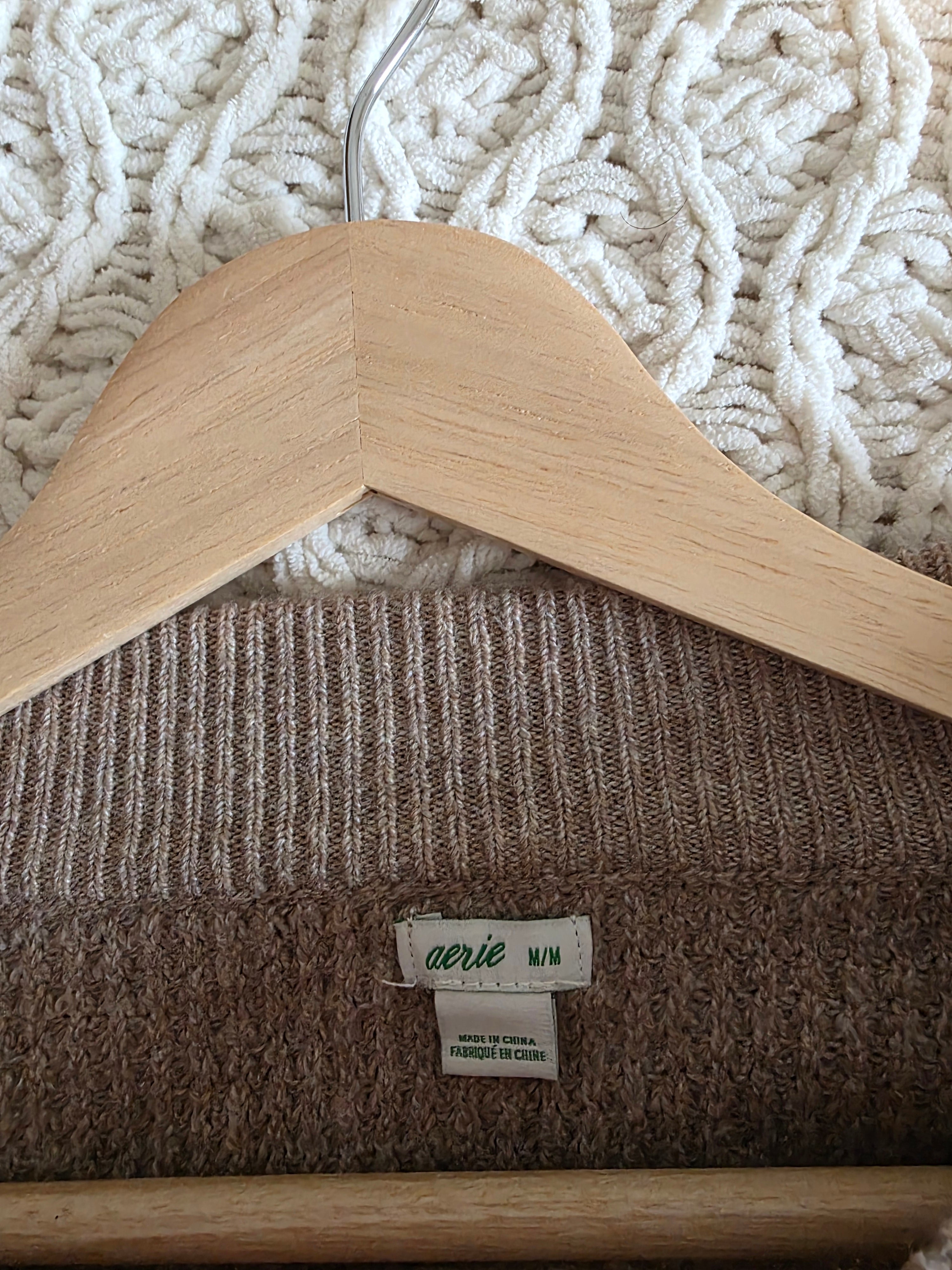 Aerie Oversized Waffle Sweater (M)