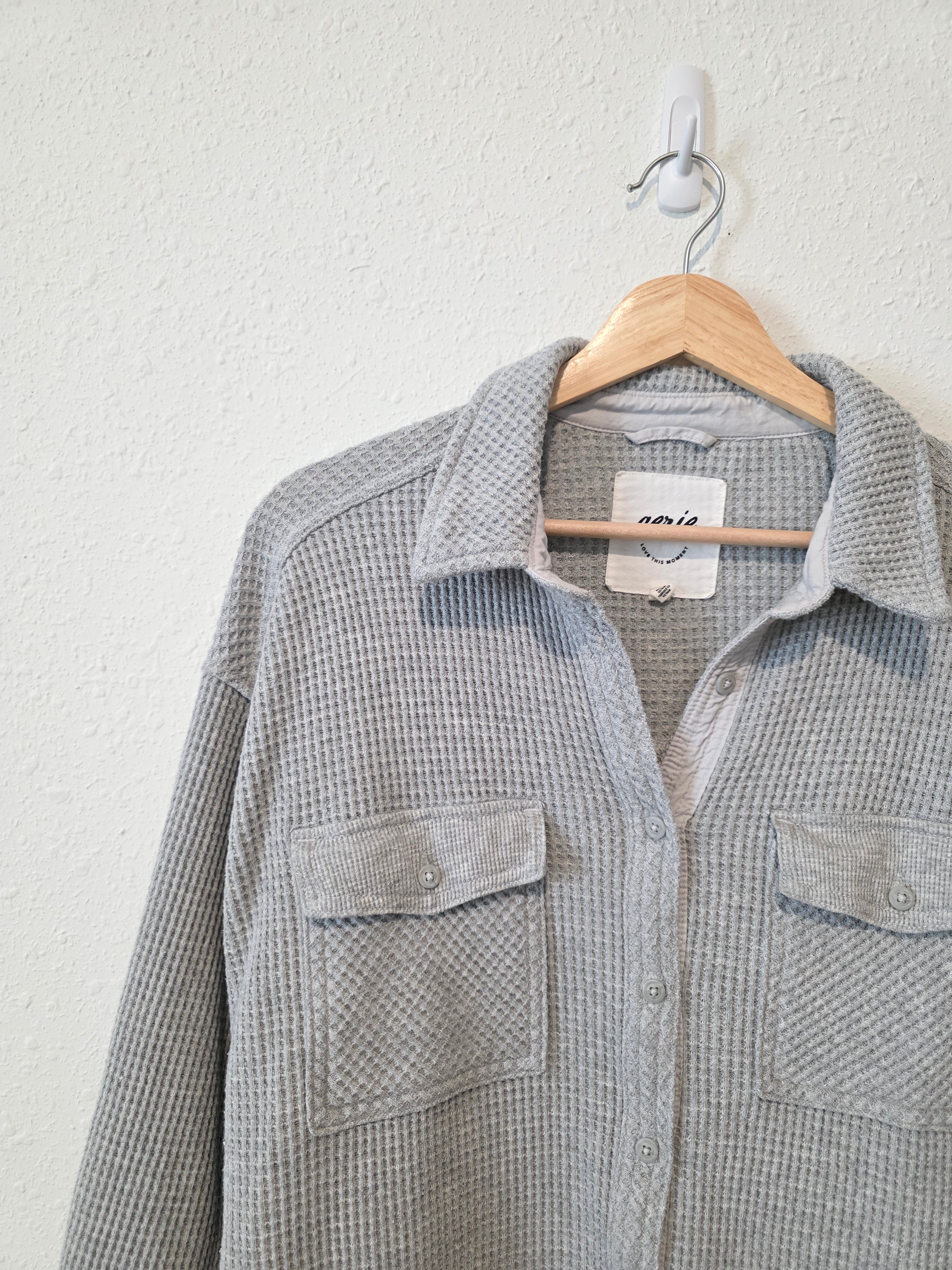 Aerie Oversized Waffle Shirt Jacket (S)