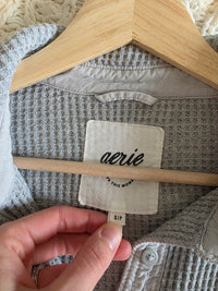 Aerie Oversized Waffle Shirt Jacket (S)