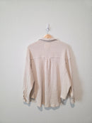 Aerie Oat Waffle Shirt Jacket (S)