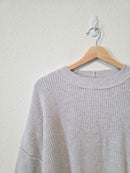 Aerie Gray Ribbed Oversized Sweater (XS)