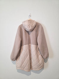 Lands End Sherpa Quilted Jacket (1X)