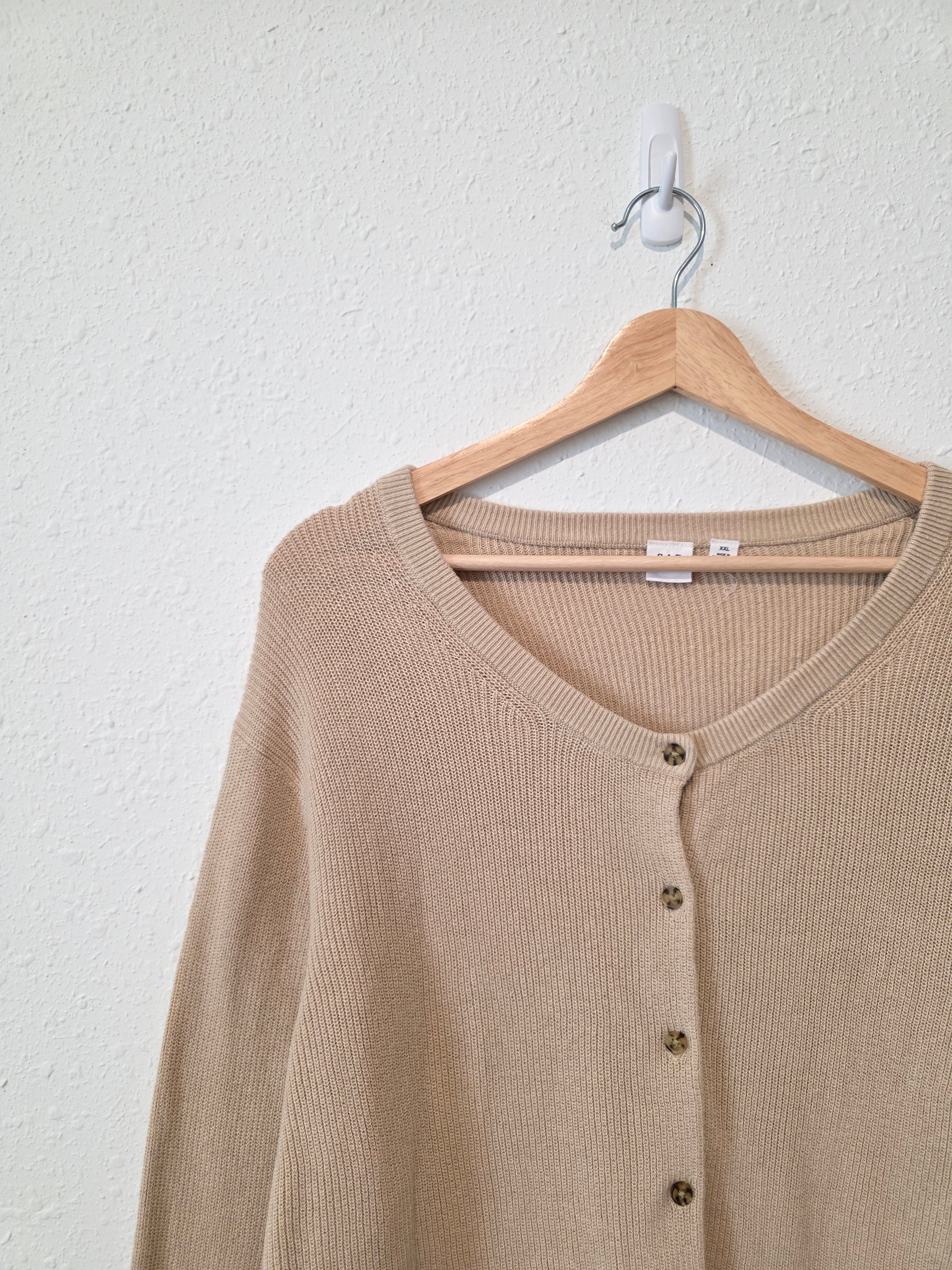 Gap Cotton Ribbed Cardigan Sweater (XXL)