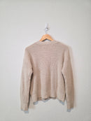 Cotton Linen Cardigan Sweater (M)