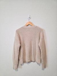 Cotton Linen Cardigan Sweater (M)