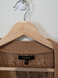 Quince Oversized Cable Knit Cardigan (S)