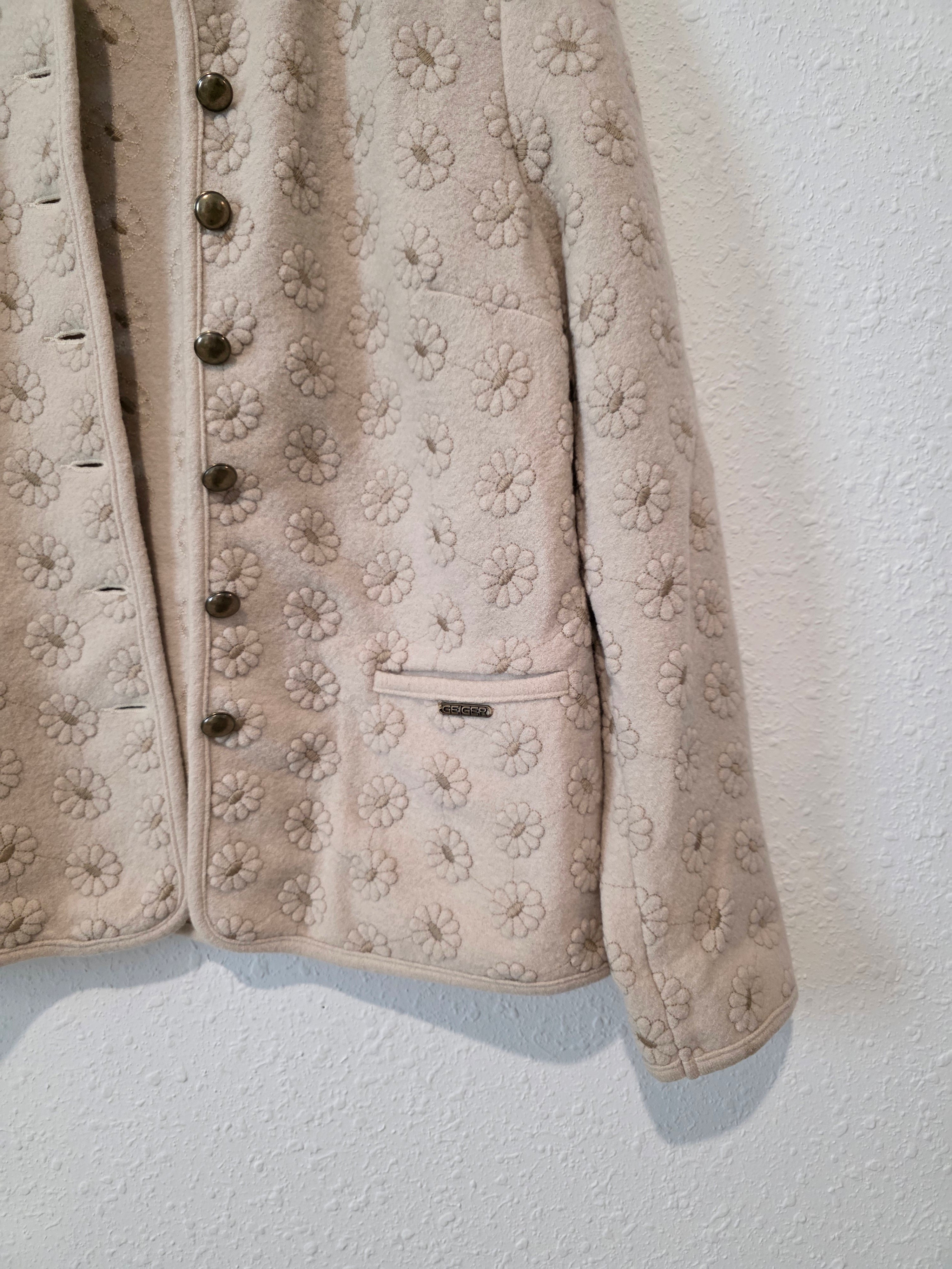 Vintage Floral Wool Jacket (S)