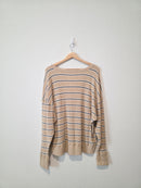 Aerie Striped Waffle Knit Tee (L)