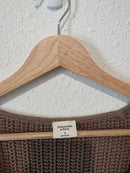 Abercrombie Brown Crochet Sweater (S)