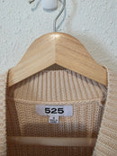 Neutral Ribbed Cotton Sweater (S)