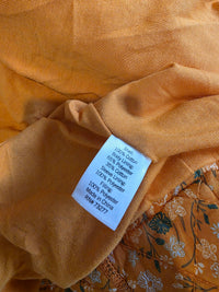 Mustard Floral Quilted Jacket (L)