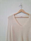 Madewell Cream Ribbed Sweater (S)