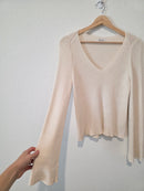Madewell Cream Ribbed Sweater (S)