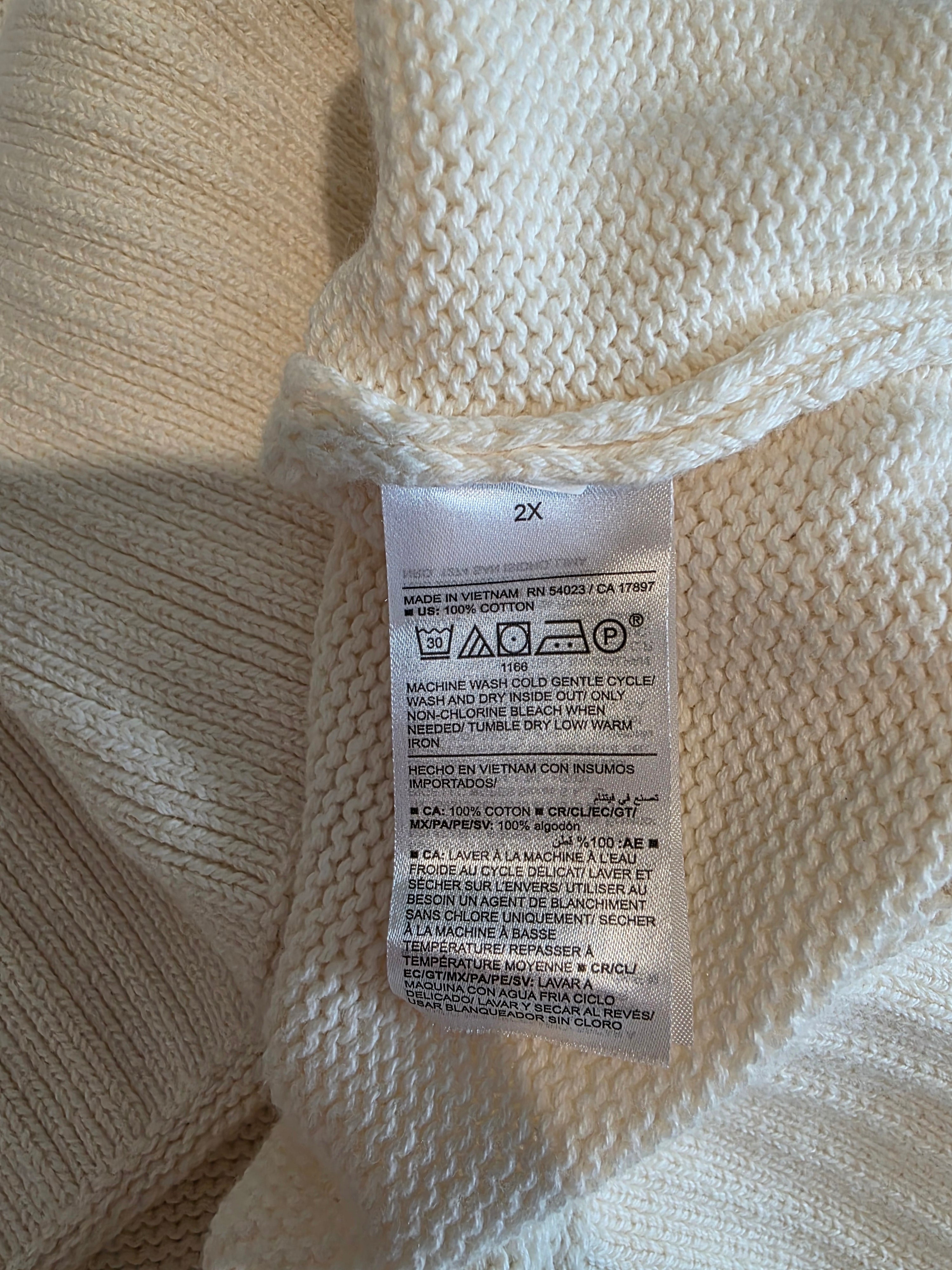 NEW Cotton Turtleneck Sweater (2X)