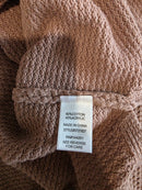 Brown Waffle Henley Sweater (M)