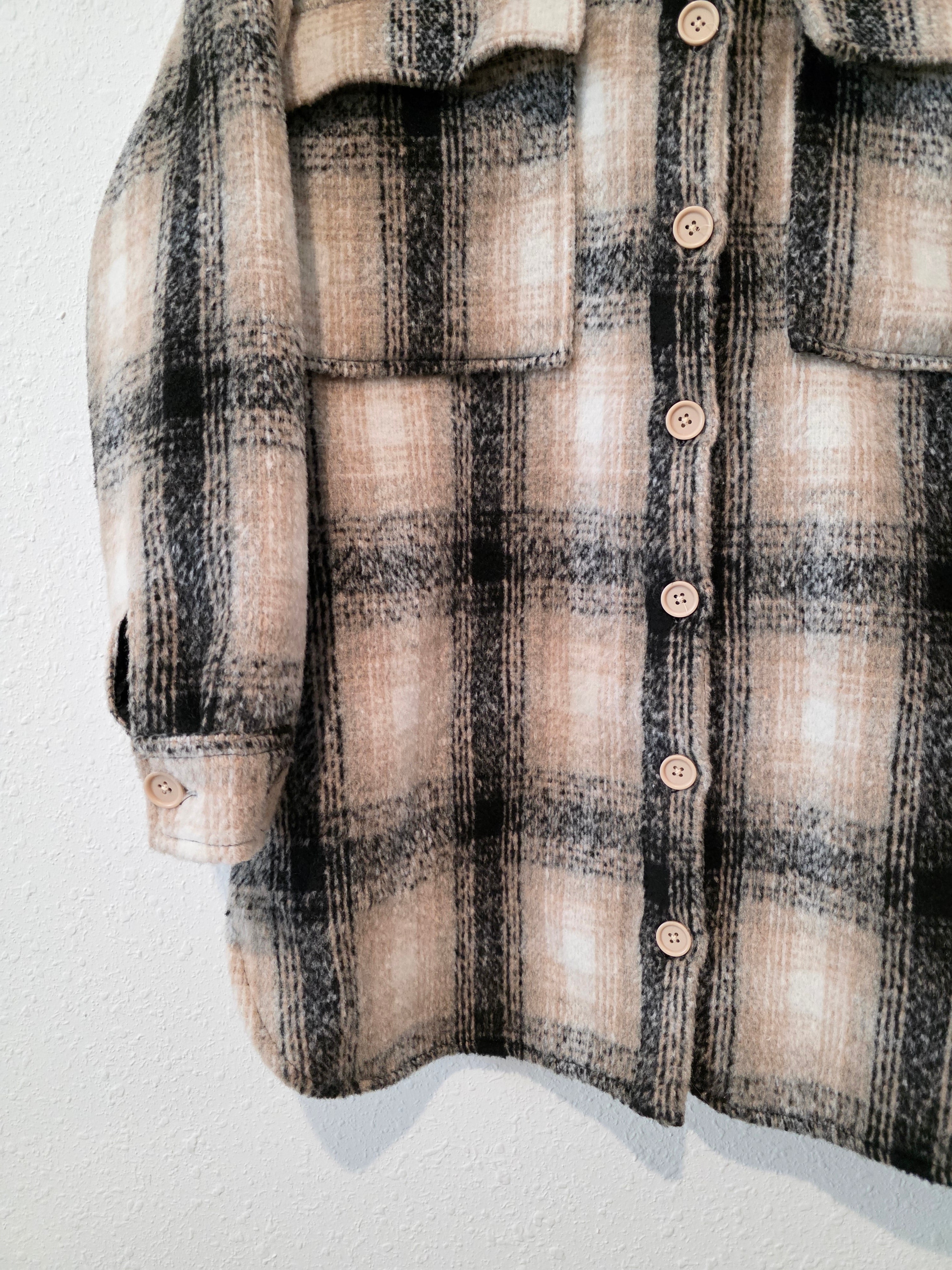 Altar'd State Oversized Plaid Coat (S)