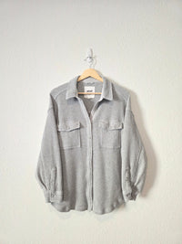 Aerie Oversized Waffle Shirt Jacket (S)