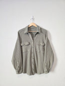 Aerie Olive Waffle Shirt Jacket (S)