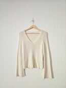 Madewell Cream Ribbed Sweater (S)