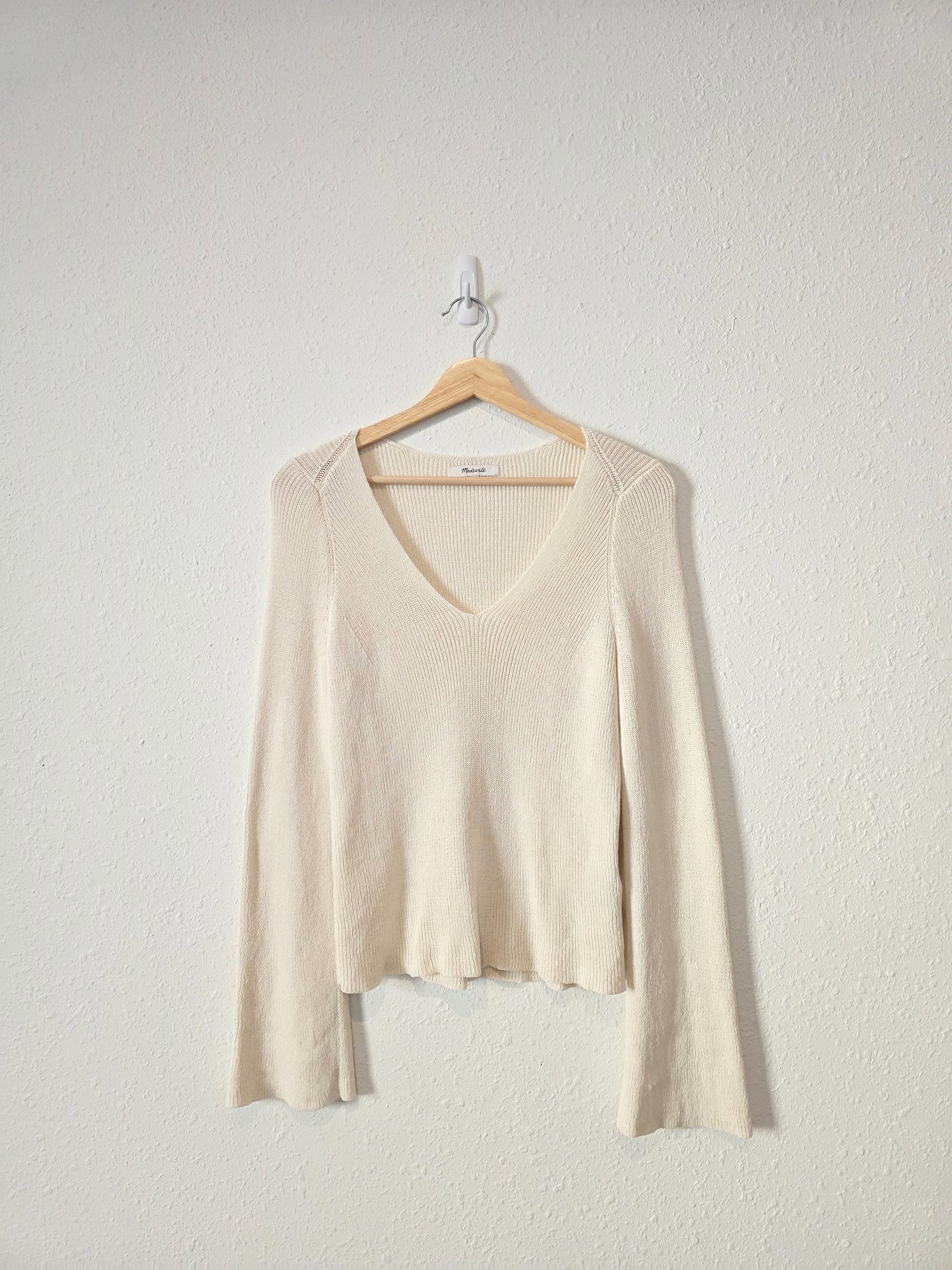 Madewell Cream Ribbed Sweater (S)
