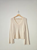 Madewell Cream Ribbed Sweater (S)