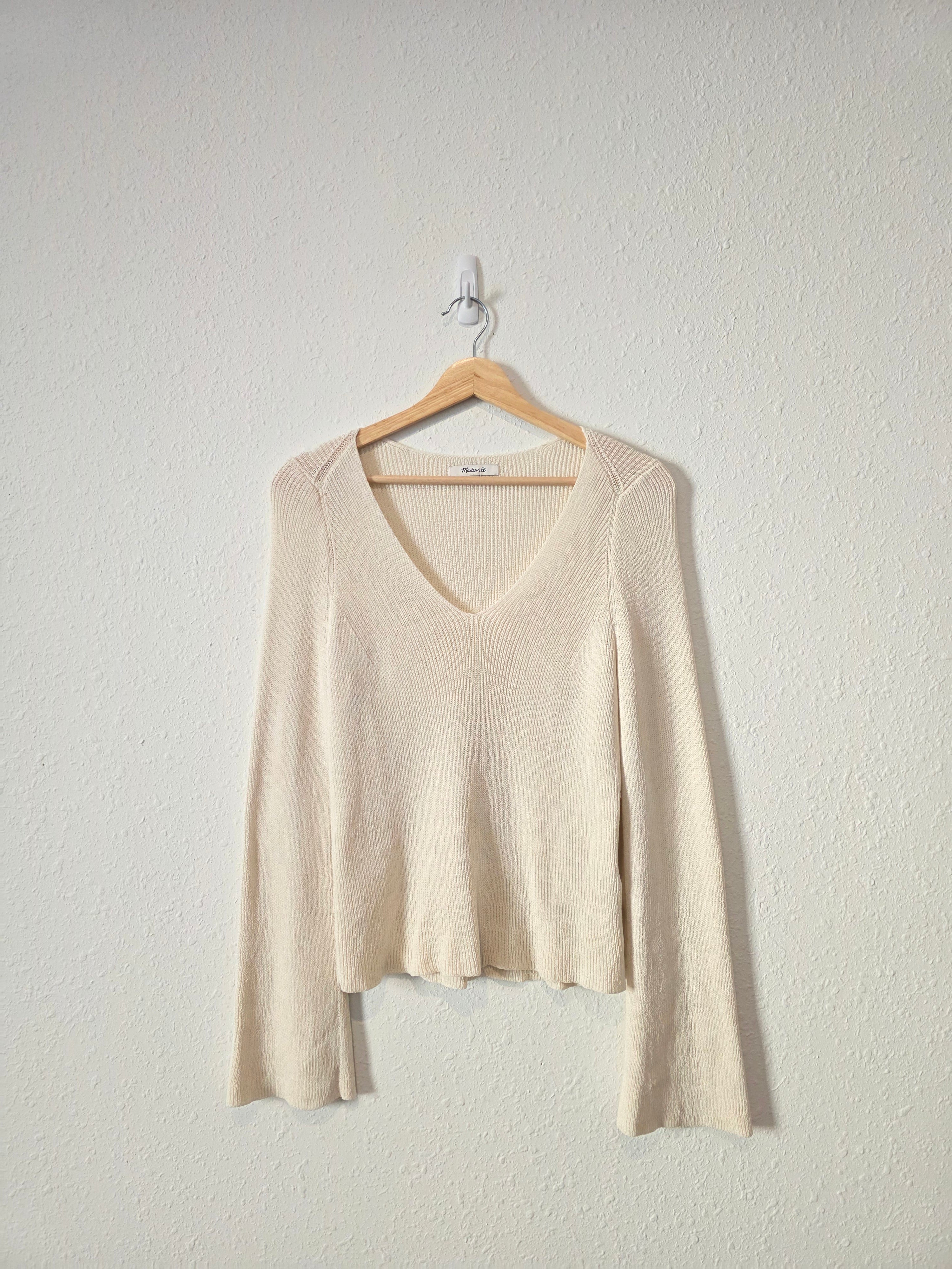 Madewell Cream Ribbed Sweater (S)