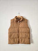 NEW Camel Zip Up Puffer Vest (L)
